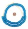 African Disk Recycled Glass Beads - Full Strand of Eco-Friendly Ghanaian Rondelle Beads - The Bead Chest (Sapphire)